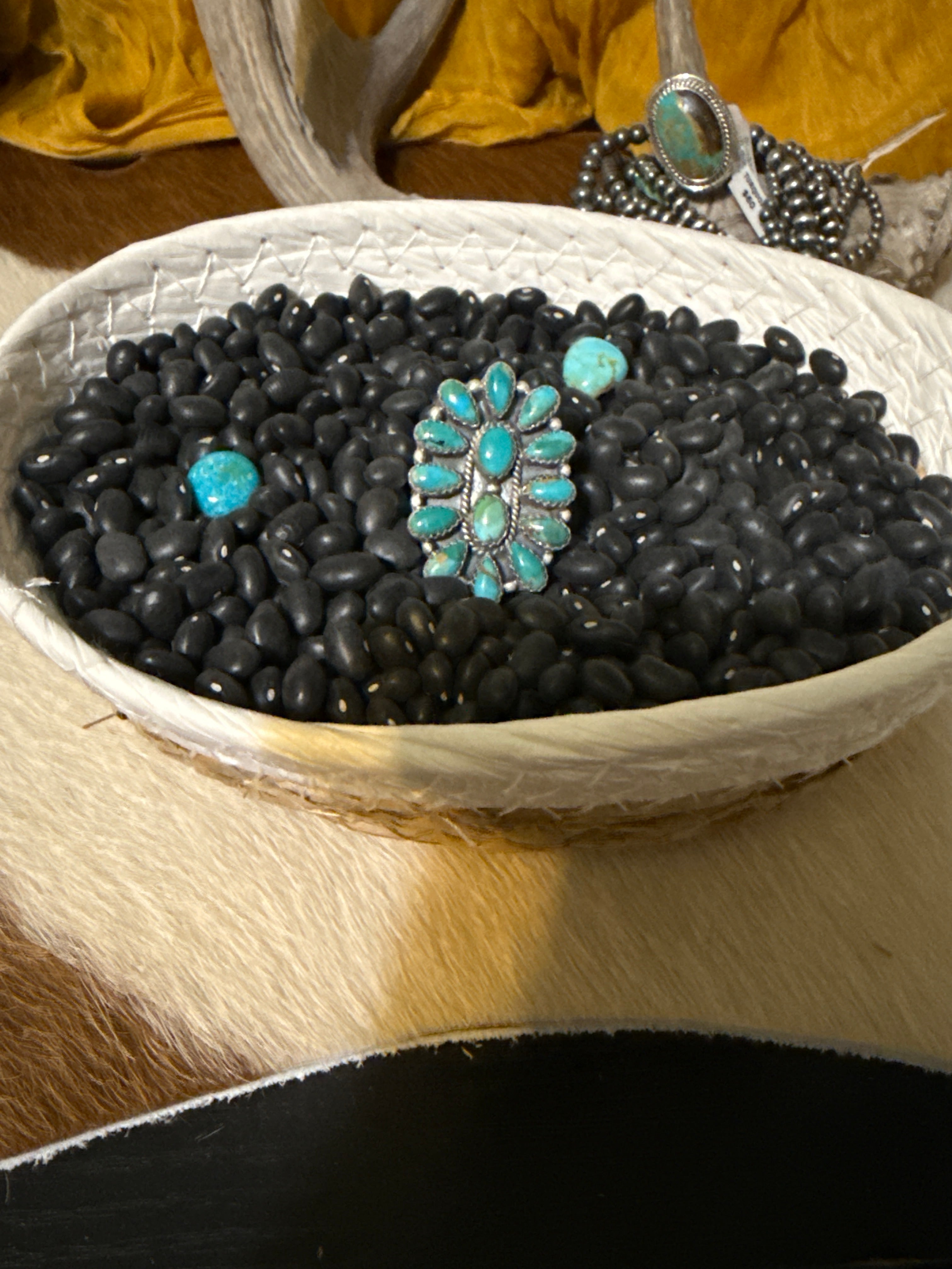 Sterling silver adjustable Turquoise Ring