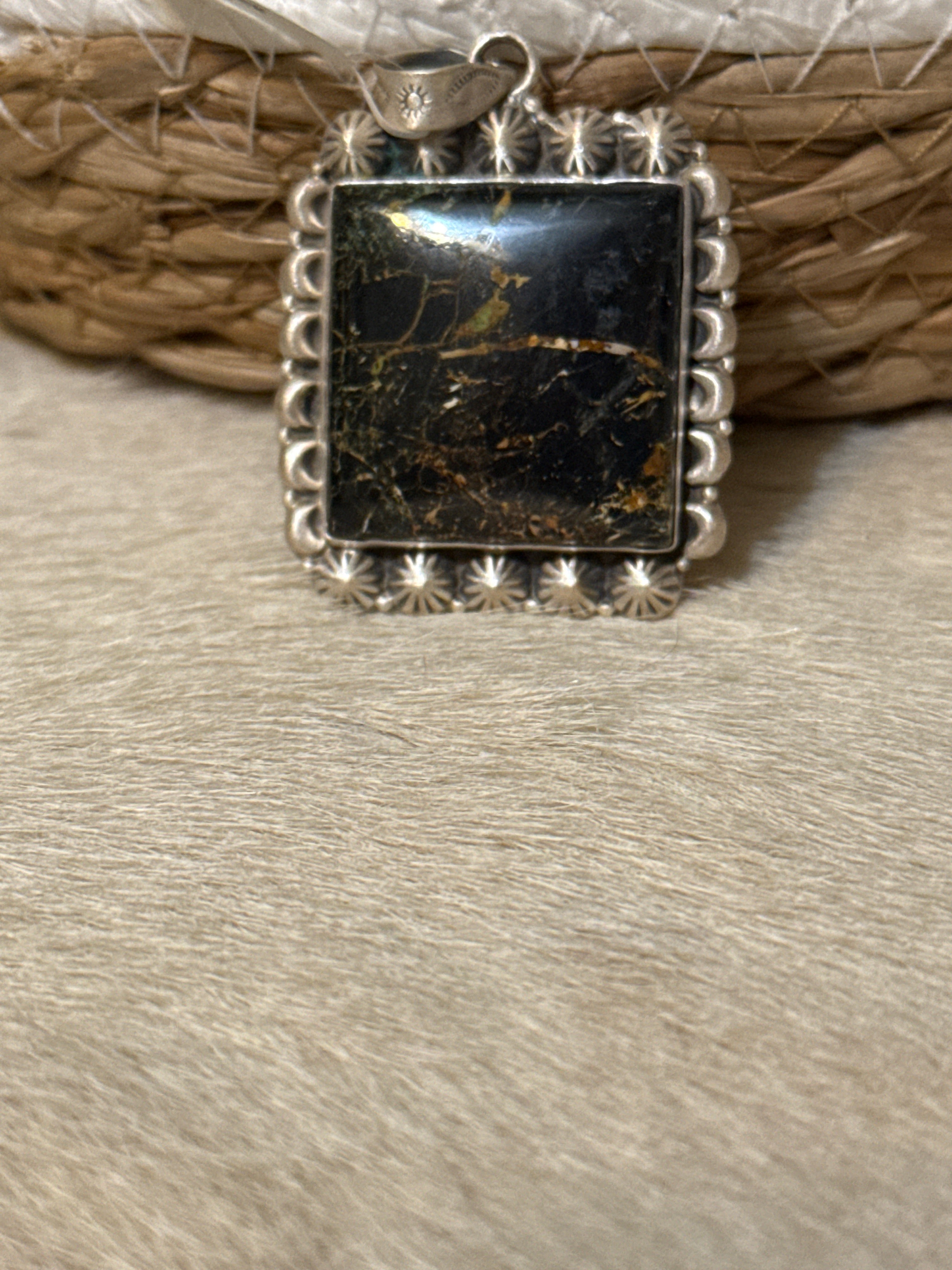 Large Black Jack Pendant