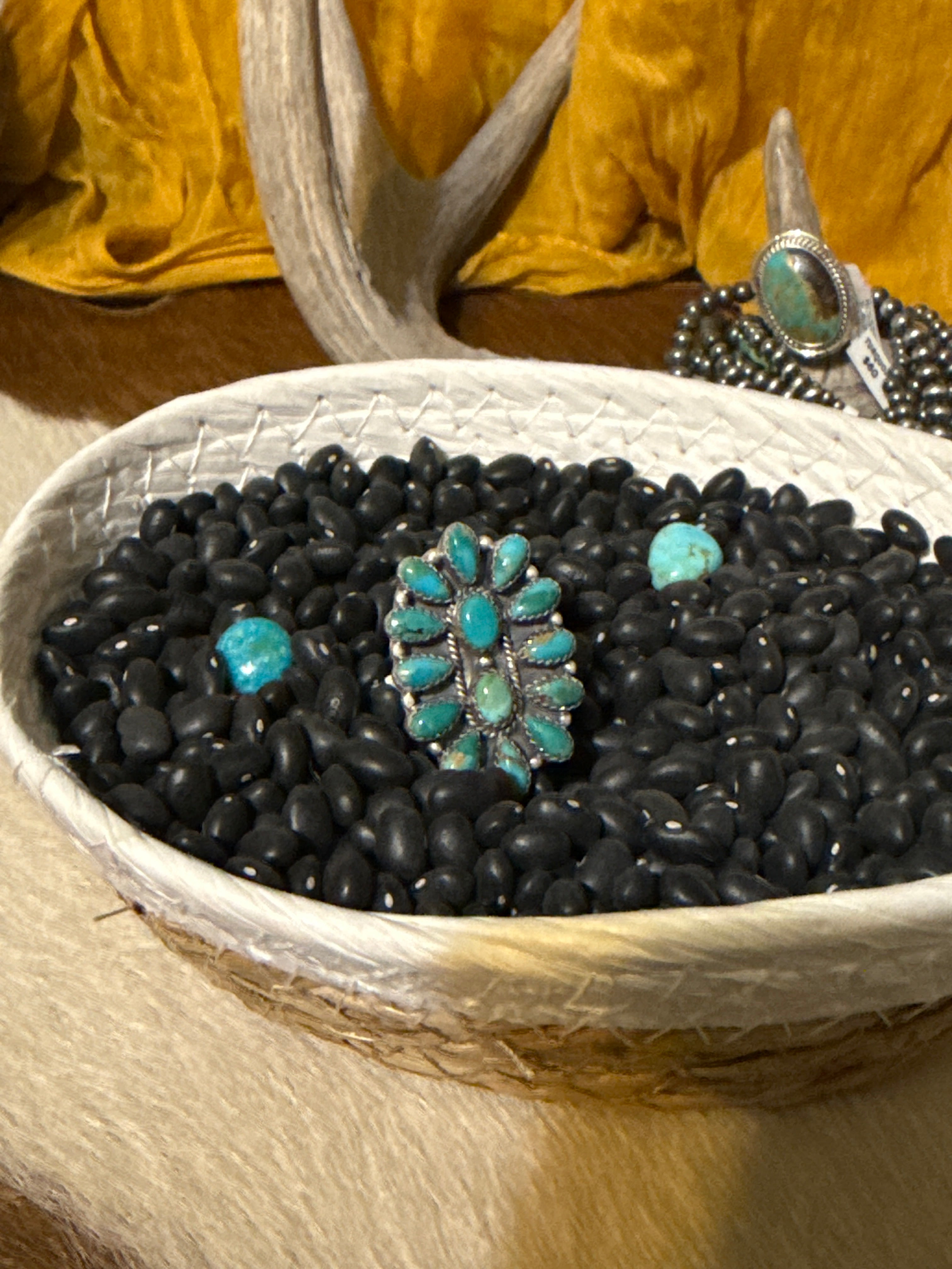 Sterling silver adjustable Turquoise Ring